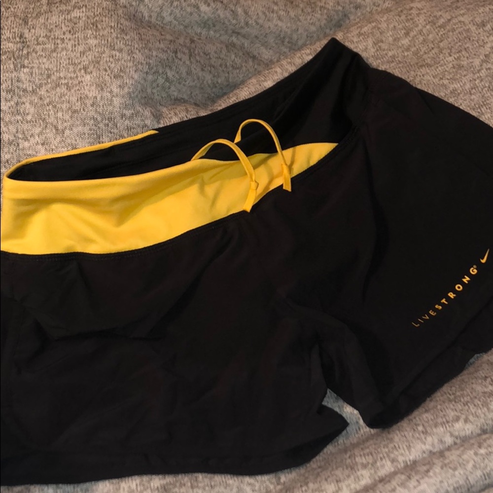 livestrong nike dri-fit shorts